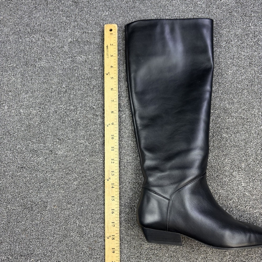 Banana Republic Italian Leather Tall Knee High Boots Black Women's Size 7 - Picture 12 of 13